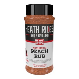 Heath Riles BBQ Rub - Peach Seasoning, Champion Pitmaster Recipe, Legendary Rubs For Smoking & Grilling, 80+ BBQ Championships, 10 oz.
