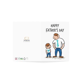 Father's Day Card - Like Father, Like Son - 6 x 8 Inch - Made in UK - 350 GSM - Eco-Friendly with Envelope