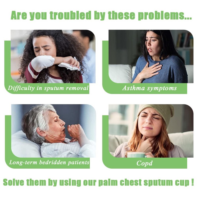 Adult Palm Chest Sputum Cup for Patients Bedridden - Phlegm