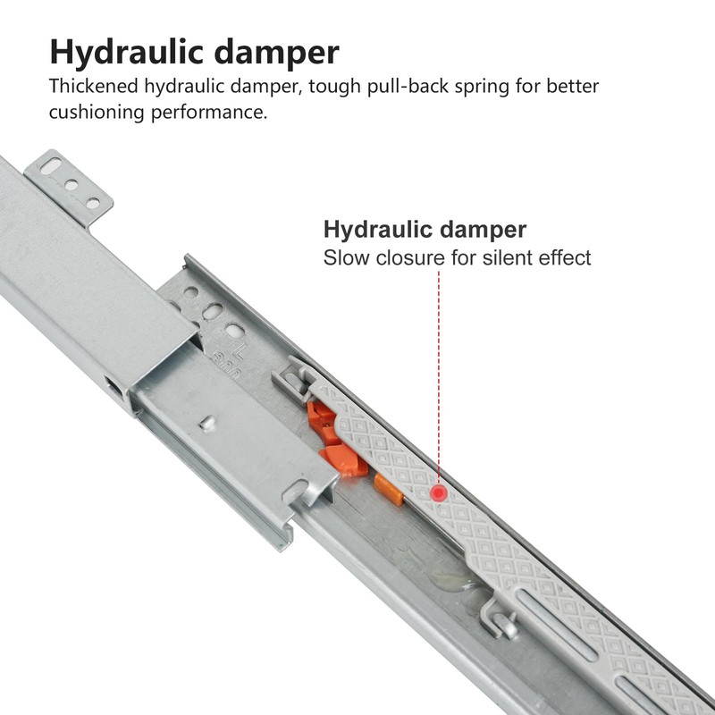 Undermount Drawer Slides, Bottom Mount Invisible Soft Close Pull Out