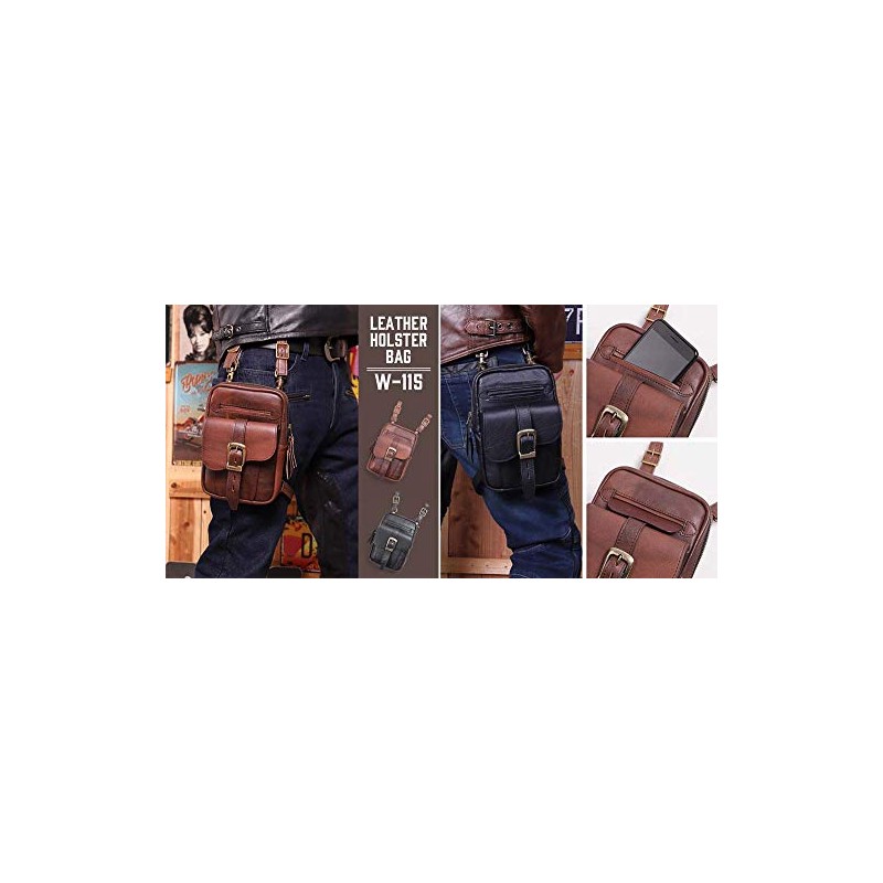 DEGNER W-115 Leather Holster Bag, Black