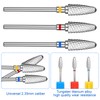 Qianyu 3PCS 3/32" Carbide Nail Drill Bit, Cone Tungsten Drill