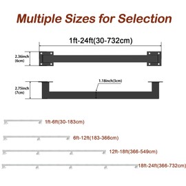 White Industrial Iron Hand Railing, Wall Support Handle for Indoor Stairs & Outdoor Decks, Non-Slip & Rust-Resistant (1.3FT)