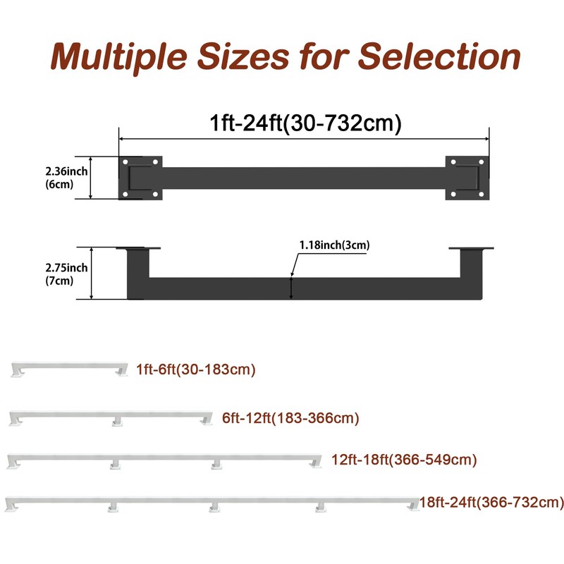 White Industrial Iron Hand Railing, Wall Support Handle for Indoor