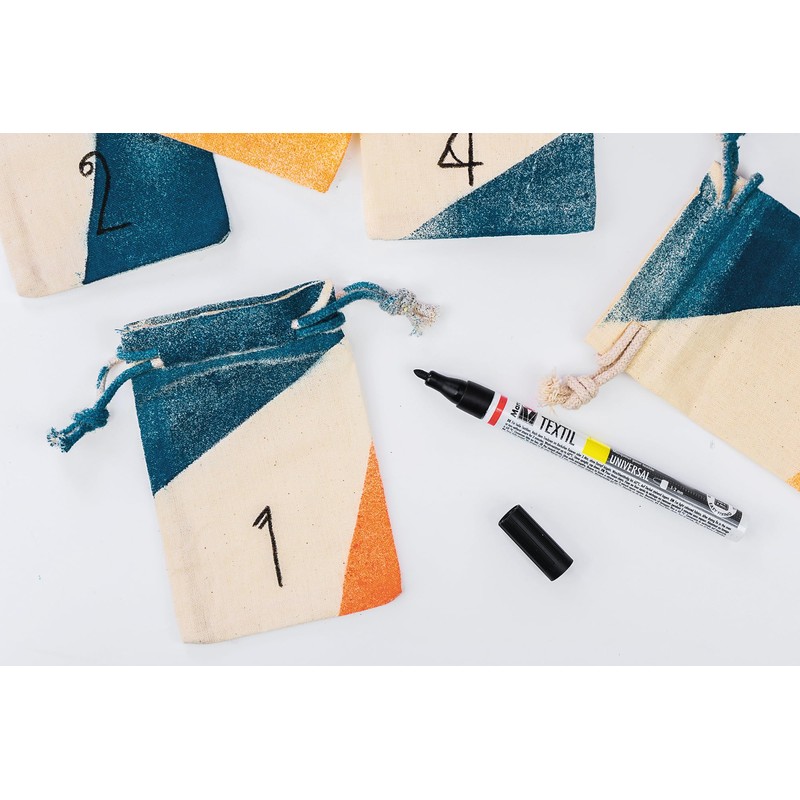 Marabu 0116000000080 - Textile Painter, Set of 5 Pens for