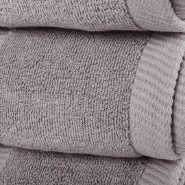 BY LORA Terry Bath Sheet Large Towel for Bath Shower, Set of 4, Steel Gray