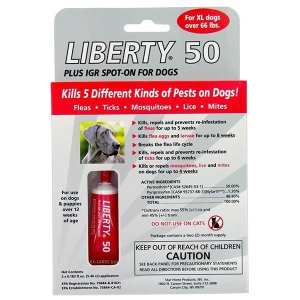 Liberty Flea and Tick Topical for Dogs Spot On Treatment