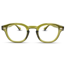 Green Retro Clear Frame Blue Light Reading Glasses for Women with Sturdy Made - Trendy Bluelight Blocking Readers for Women - Suitable for all Face Shapes Fashion Blue Blocker Cheaters - Readers 2.25