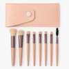 8-Piece Makeup Brush Set with Travel Pouch, Synthetic Bristles, Professional