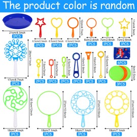 Pack of 34 Soap Bubbles Set for Children, Large Bubble Sticks, Giant Soap Bubbles, Children's Soap Bubbles, Magic Wand Adjusting Soap Bubbles for Outdoor Children's Birthday Bubble Maker Games