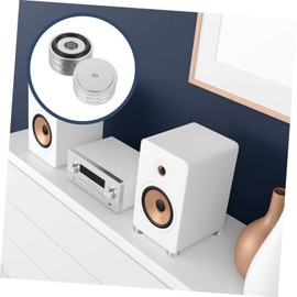 Gatuida 6pcs Aluminium Alloy Feet Pads for Amplifiers Speakers Sound Isolation Support for HiFi Audio Equipment Silver Small