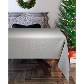 Emma Barclay Christmas Table Cloth, Rectangular Machine Washable Xmas Dining Tablecloth in Red with Silver Snowflake Design - 70x108 Inch (178x274cm)