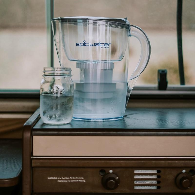 Pure Pitcher | Removes Fluoride & PFAS - Color: Navy