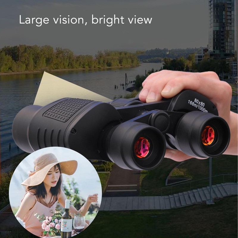 80X80 High Power Binoculars 10X HD FMC Multilayer Coated Optical