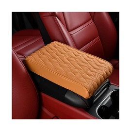 Bittwee Car Center Console Cover, Leather Waterproof Auto Arm Rest Box Cover, Memory Foam Armrest Cushion Protection Pad, Hand Rest Pillow with Height Increase, Universal Car Accessory