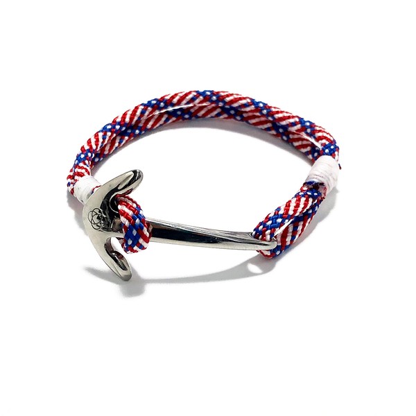 Stainless Steel Anchor Bracelet Patriotic 187