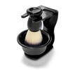 TORYTON Beard Shaving Brush Set (3-Piece Set of Brushes, Stand