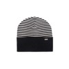 A | X ARMANI EXCHANGE Women's Striped Beanie Hat, Black/Iso
