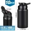 Mimorou 10 Pieces 13.5 oz Reusable Aluminum Water Bottles Bulk