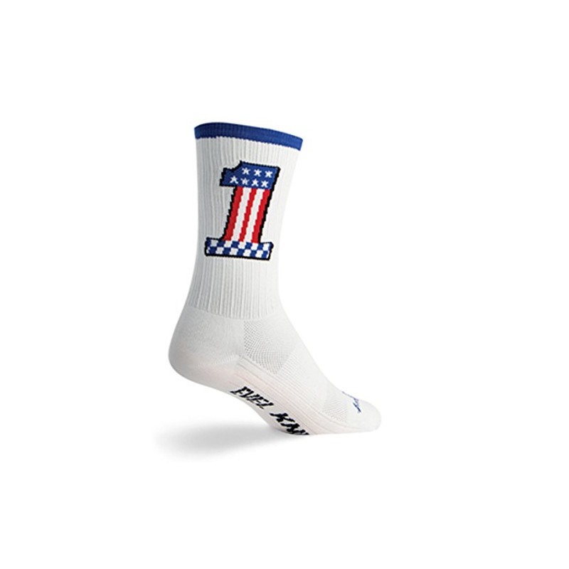 (S/M, White Evel) - SockGuy SGX 15cm Evel 1 Performance