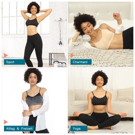 Vertvie Women's Push-Up Sports Bra Top Set, Stretch, Thin, Without Underwire, for Fitness Training, Yoga, Padding 2/3 Pack