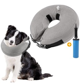 Nasjac Inflatable Collar Dog & Cat, Adjustable Soft and Comfortable Dog Collar, Leak Protection with Quick Release, Prevent Pets from Touching and Licking Wounds After Surgery