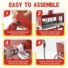 Automatic Chicken Waterer, Multi-Side Drinking Holes and Detachable Legs