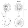 Yesmin 2 Pack Suction Hooks Powerful Push and Lock Vacuum