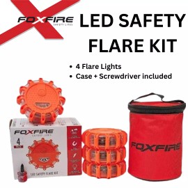 Foxfire Safety Lites LED Safety Flare Kit FoxFire #6002030 - 4 PK. W/ carrying case & screwdriver