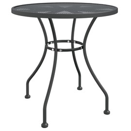 ULUYYUC Patio Table Ø31.5"x28.3" Expanded Metal Mesh Anthracite,Outdoor Patio Dining Table Side Table Porch Tables Garden Tables Picnic Tables Suitable for Outdoor, Camping, Terrace, Garden