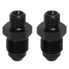 1 Pair AN4 to M8 Oil Cooler Fitting Adapter Black