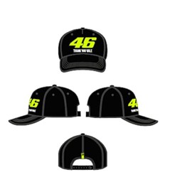 Valentino Rossi VR 46 MID VISOR CAP THANK YOU VALE,Black,Unique,Unisex