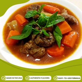 Essence of Lotus Instant Beef Stew Soup Mix — Ready-to-Eat Flavorful, Restaurant-Quality Pho broth, Made in the US (Beef Stew Soup Mix, 6-Pack)