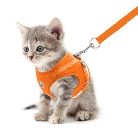 meioro No Pull Dog Harness and Lead Set for Small Medium Dog Cat,Reflective Adjustable Soft Mesh Pet Vest Harnesses for Walking,Breathable Padded Easy Control Step-in Puppy Kitten Vest with 1.2m Leash