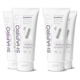 Shapiro MD Hair Growth Experts Hair Loss Shampoo | DHT Fighting Vegan Formula for Thinning Hair Developed by Dermatologists | Experience Healthier, Fuller and Thicker Looking Hair | 4 Month Supply