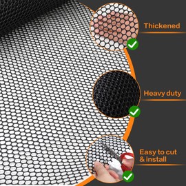 Bar Shelf Liner for Countertop, Glass Drying 24 Inch Wide Plastic Mesh Liners Mat, Non Slip Bar Mats Cabinet Liner for Pub Shelves Cupboard, 61X500CM, Black