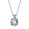 EVER FAITH Necklace 925 Sterling Silver Cubic Zirconia Solitale Pendant