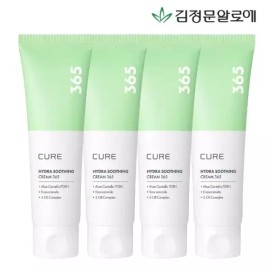 Kimjungmoon Aloe [김정문알로에] 큐어 알로에시카PDRN 하이드라 수딩크림 365 80ml 4개 Kim Jung Moon Aloe Cure Aloe Vera PDRN Hydra Soothing Cream