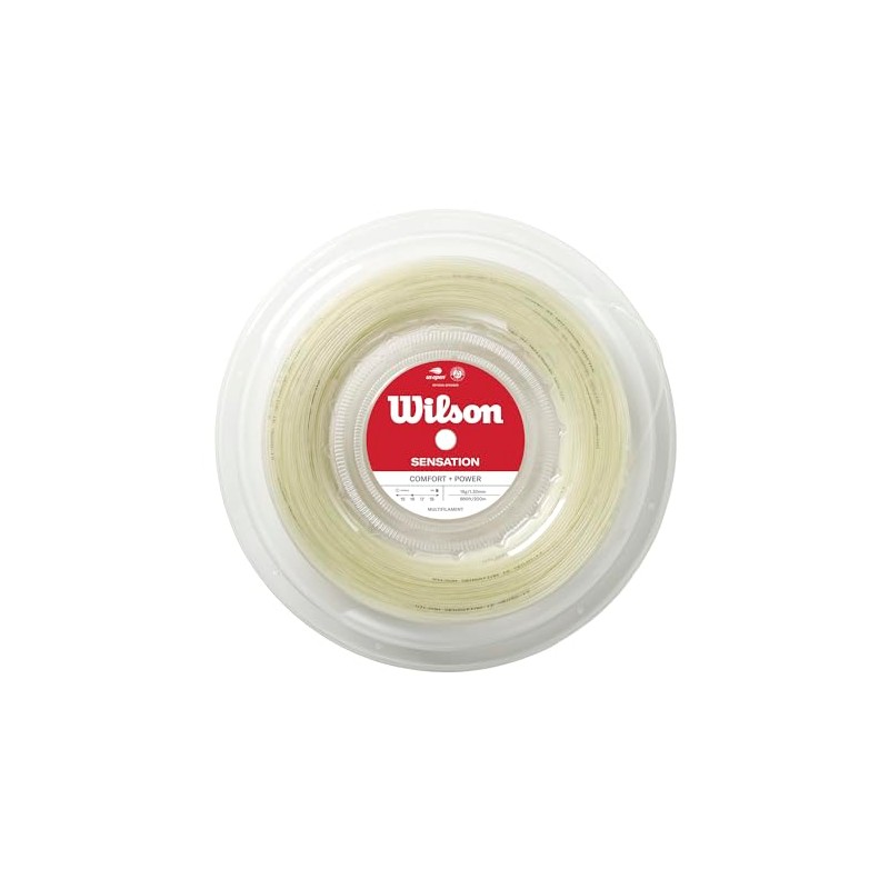 Wilson Sensation 16 200M Reel Tennissaite - Natural, One Size