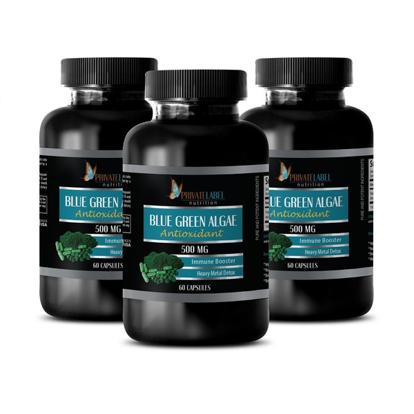 stem cell enhancer - Organic BLUE GREEN ALGAE 500mg - Klamath Lake (3 Bottles)