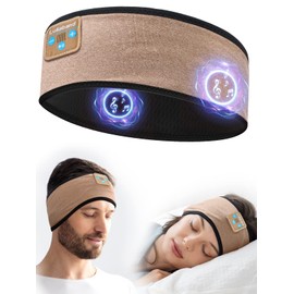 Sleep Headphones Bluetooth Headband - Wireless Music Sleeping Mask Earphones for Side Sleepers with HD Stereo Speaker Tech Gadgets Gifts for Travel Workout Sports Meditation Yoga Housework