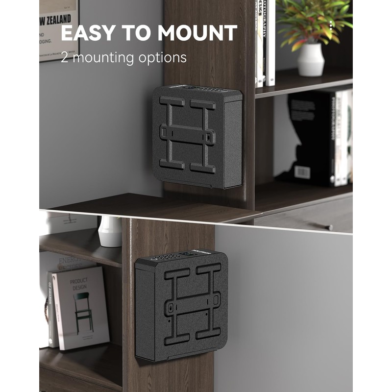 HOLEWOR Gun Safe, Slider Biometric Pistol Safe Fingerprint Bedside Gun