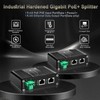 Industrial Hardened Gigabit PoE+ Splitter PoE IEEE802.3 at 30W Input