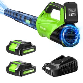 2025 Upgrade Leaf Blower, Leaf Blower Cordless with 2 * 2.6AH Batteries and Fast Charger, 450CFM &150MPH and 2 Speed Mode, Lightweight Electric Leaf Blowers for Lawn,Yard, Leaves, Dust,Snow Care