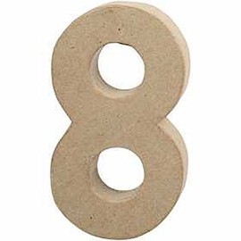 Creativ 20 cm 1-Piece Papier Mache Number 8