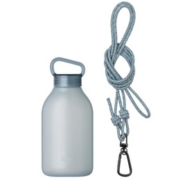 Rivers Sui Cadet Blue Soft Bottle, 11.5 fl oz (340 ml), Lightweight Water Bottle, with Strap, Lightweight, Compact, Carrying, Handle, Leak Proof, Handle Included