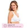 Carole Martin Full-Freedom Front Closure Wireless Cotton Bra-44 White