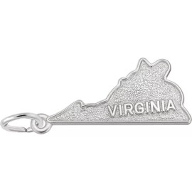 Rembrandt Sterling Silver Virginia Map Charm by Rembrandt