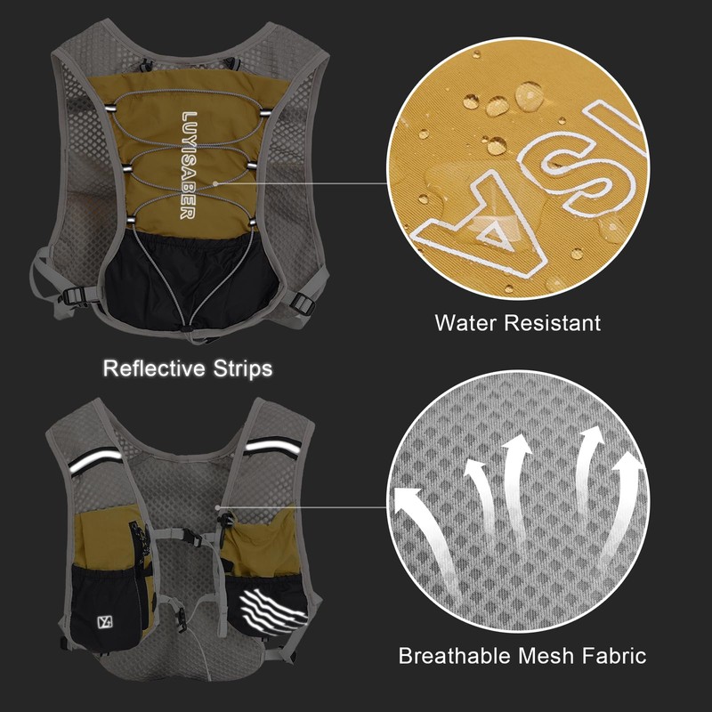 Outplea Hydration Vest Pack with 2L Water Bladder, Lightweight Reflective