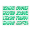 STIFFIE Whipline White/Teal 3" Boat & PWC Registration Decals •